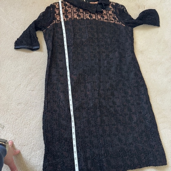 Vintage Black Lace Handmade Shift Dress - Picture 10 of 11